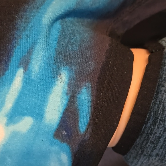 JFW, Maxi Dress, Strapless, Med, Floral Print, Black, Blue, Elastic Back, Tie - Picture 9 of 9